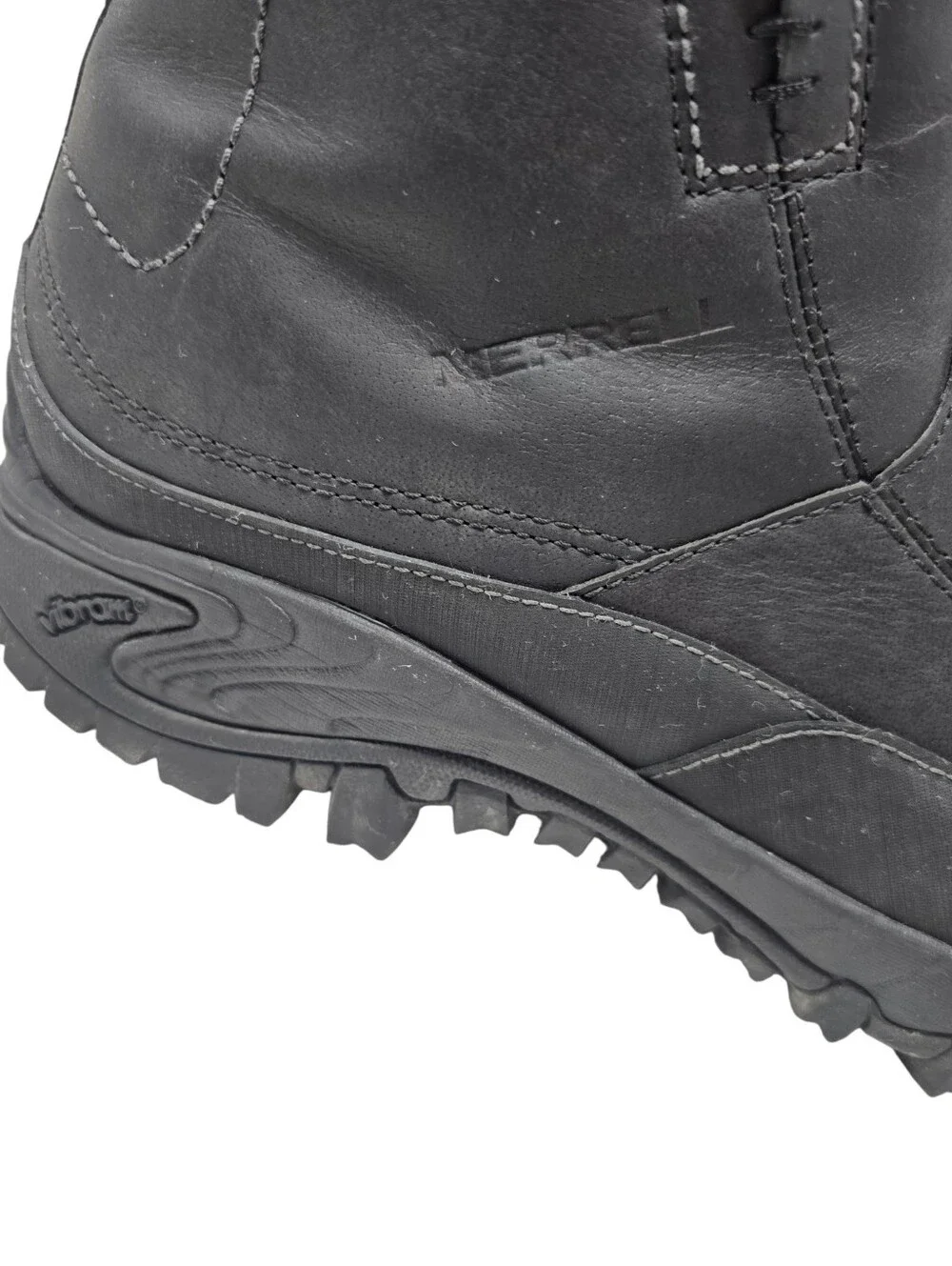 Merrell Waterproof Shiver Zip Winter Snow Boots Leather & Rubber Men's 13 Black